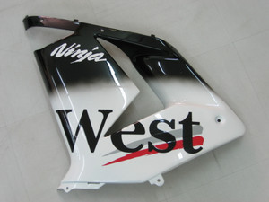 Fairings Kawasaki ZX 10R Black White West Ninja Racing (2004-2005)