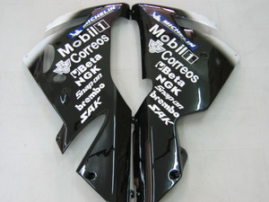 Fairings Kawasaki ZX 10R Black White West Ninja Racing (2004-2005)