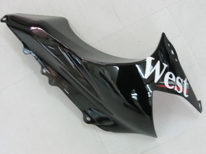 Fairings Kawasaki ZX 10R Black White West Ninja Racing (2004-2005)