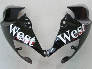 Fairings Kawasaki ZX 10R Black White West Ninja Racing (2004-2005)
