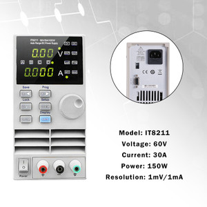 IT8211 60V / 30A / 150W DC Electronic Load Lab Adjustable Digital Control