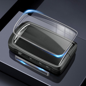 Aluminum Alloy TPU Black Car Key Case Cover With Buckle For Mazda CX-4 CX-5