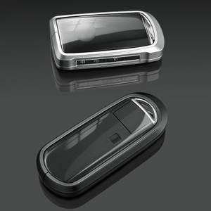 Aluminum Alloy TPU BLK Car Key Case Cover With Buckle For Mazda CX-4 CX-5