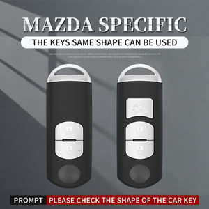 Aluminum Alloy TPU Silver Car Key Case Cover With Buckle For Mazda CX-4 CX-5