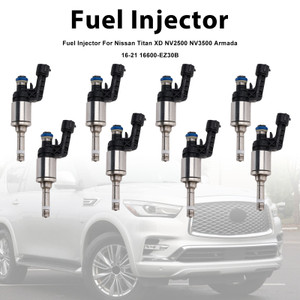 8Pcs Fuel Injector For Nissan Titan XD NV2500 NV3500 Armada 16-21 16600-EZ30B