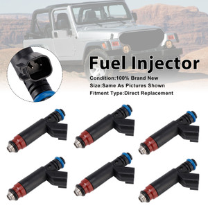 2005-2006 Jeep TJ Wrangler 6Pcs Fuel Injector 53013690AA Generic