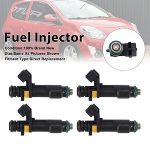 2007-2014 Renault Twingo II 1.2 8V D7F 4Pcs Fuel Injector 8200506653 Generic