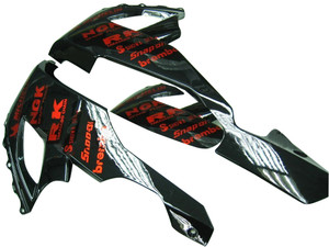Fairings Kawasaki ZX10R Black Orange SevenStars Racing (2008-2010)