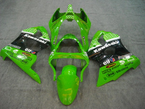 Fairings Plastics Kawasaki ZX6R 636 Green Nakano 56 Racing (2000-2002)