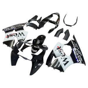 Fairings Plastics Kawasaki ZX6R 636 Black West Racing (2000-2002)