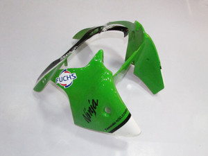Fairings Plastics Kawasaki ZX6R 636 Green White Black Ninja Racing (2000-2002)