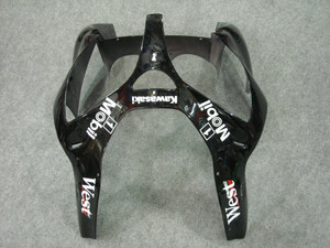 Fairings Plastics Kawasaki ZX6R 636 Black Yellow Racing (2000-2002)