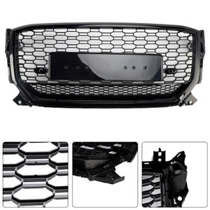 Gloss Black Front Honeycomb Grille Grill Fit Audi Q2 2016-2020 Pre-Facelift