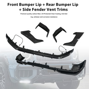 Dry Carbon Fiber Front Rear Bumper Lip + Side Air Vent Fit Benz G W465 2025+