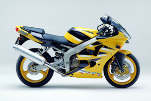 Fairings Plastics Kawasaki ZX6R 636 Yellow Blue ZX6R Racing (2000-2002)