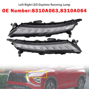 Left + Right Side Front LED DRL Lamp For Mitsubishi Eclipse Cross 2022-2026
