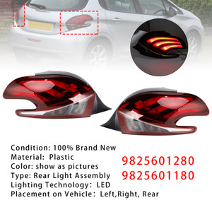LED Rear Left+Right Tail Light Lamp For Peugeot 208 2015-2019 Facelift Models