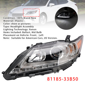 Left Hid Xenon Headlight 81185-33B50 For Lexus Es350 Es300H 2013-2015