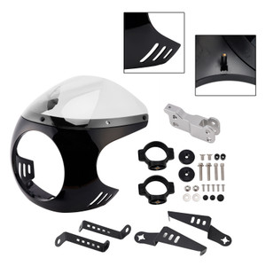 Windshield WindScreen fit for BMW R NINE T 2014-2024 Black+Clear