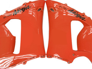 Fairings Kawasaki ZX6R 636 Orange Black elf Ninja Racing  (2005-2006)
