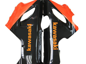 Fairings Kawasaki ZX6R 636 Orange Black elf Ninja Racing  (2005-2006)
