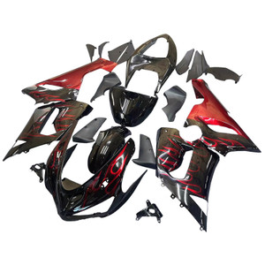 Injection Fairing Kit Bodywork Plastic ABS fit For Kawasaki ZX6R 636 2005-2006