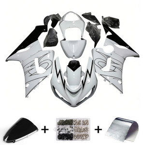 Injection Fairing Kit Bodywork Plastic ABS fit For Kawasaki ZX6R 636 2005-2006