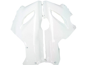 Fairings Kawasaki ZX6R 636 White ZX6R Ninja Racing  (2005-2006)