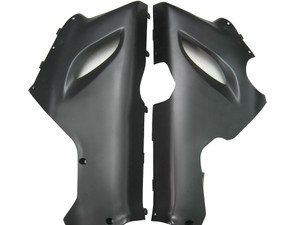 Fairings Kawasaki ZX6R 636 Matte Silver & Black Ninja Racing  (2005-2006)