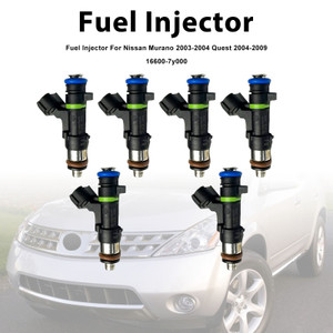 6Pcs Fuel Injector For Nissan Murano 2003-2004 Quest 2004-2009 16600-7y000