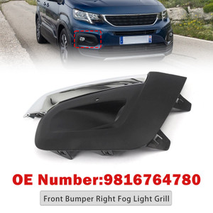 Front Bumper Right Fog Light Grill 9816764780 For Peugeot Rifter 2019-2025