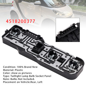 Left Taillight Lamp Bulb Socket Panel 4518200377 For Smart Fortwo 2008-2018