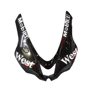 Amotopart Fairings Kawasaki ZX6R ZX636 Black White West Ninja Racing (2007-2008) Customs Fairing