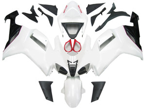 Fairings Kawasaki ZX6R ZX636 White Red Black  ZX6R Racing  (2007-2008)