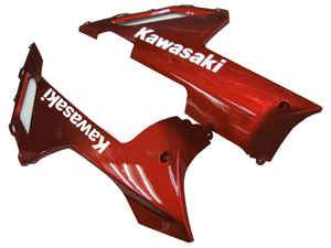 Fairings Kawasaki ZX6R ZX636 Black & Red Flame Ninja ZX6R  Racing  (2007-2008)