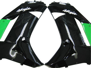Fairings Kawasaki ZX6R ZX636 Green Black Ninja ZX6R  Racing  (2007-2008)