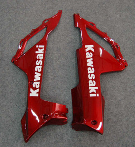 Fairings Kawasaki ZX6R ZX636 Black & Red Flame Ninja Racing  (2007-2008)