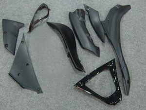 Fairings Kawasaki ZX6R ZX636 Black & Red Flame Ninja Racing  (2007-2008)