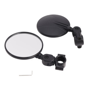 Black Adjustable Handlebar Mirror Folding Mirrors For 22-24 mm Enduro Handle bar