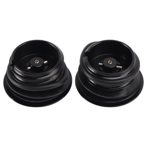 Black Pop-Up Gas Cap Set Vented For Softail Dyna Road King FXR 1982-2010