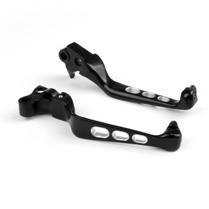 Skull End Vented Style Brake Clutch Levers Set Harley Davidson FLHR Road King Models, Ultra and Touring Models (1996-2007)