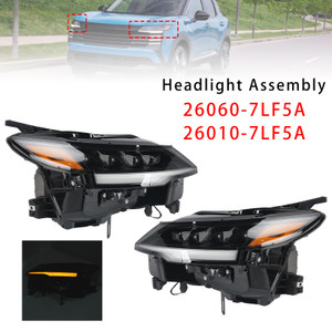 Left+Right LED Headlight 26060-7LF5A 26010-7LF5A For Nissan Kicks 2025-2026