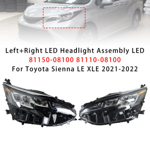 Left+Right LED Headlight Assembly LED For Toyota Sienna LE XLE 2021-2022