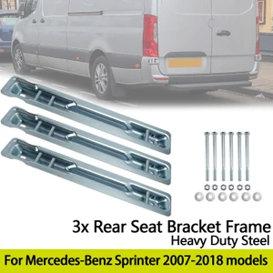 3x Rear Seat Bracket Frame Heavy Duty Steel For Benz Sprinter 2007-2018
