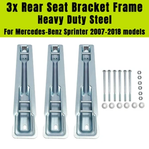3x Rear Seat Bracket Frame Heavy Duty Steel For Benz Sprinter 2007-2018
