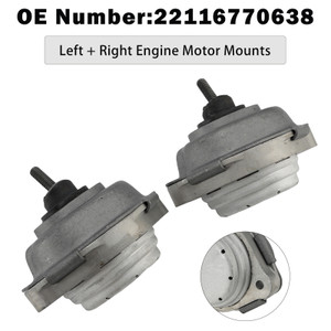 Left + Right Engine Motor Mounts 22116770638 For BMW X5 E53 3.0d 2001-2006