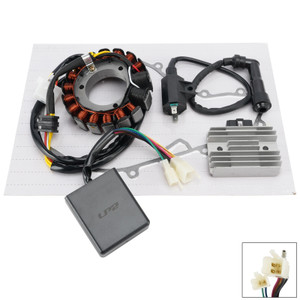 CDI Box Ignition Coil Stator Regulator Gasket Set For Kawasaki KLR650 1987-2007