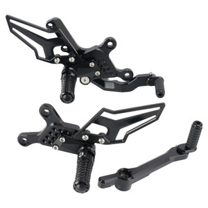 Racing Adjustable Rearsets Foot Pegs Black For Yamaha MT09 MT-09 2024 2025 2026