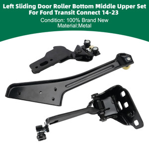 Left Sliding Door Roller Bottom Middle Upper Set For Ford Transit Connect