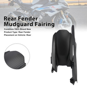 Rear Fender Mudguard Fairing For BMW S1000RR 2019-2026 Black